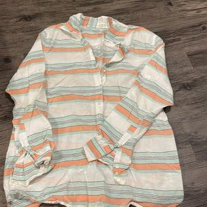 J Crew Striped Swim Coverup